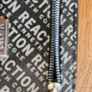 Kenneth Cole Reaction Small Wallet Black with white print
